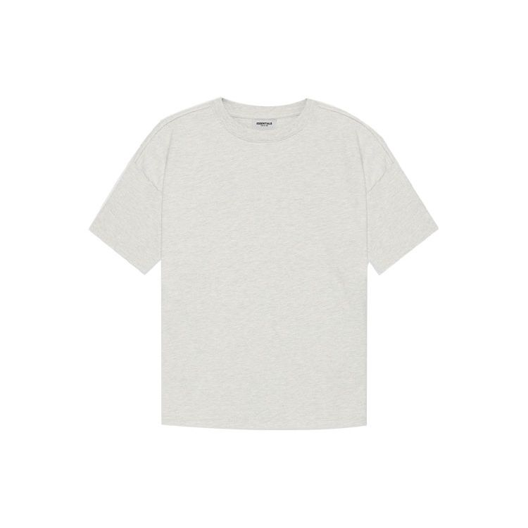 Fear of God Essentials Футболка с коротким рукавом SS21 Унисекс Топы Светло-серый овес FOG-SS21-597