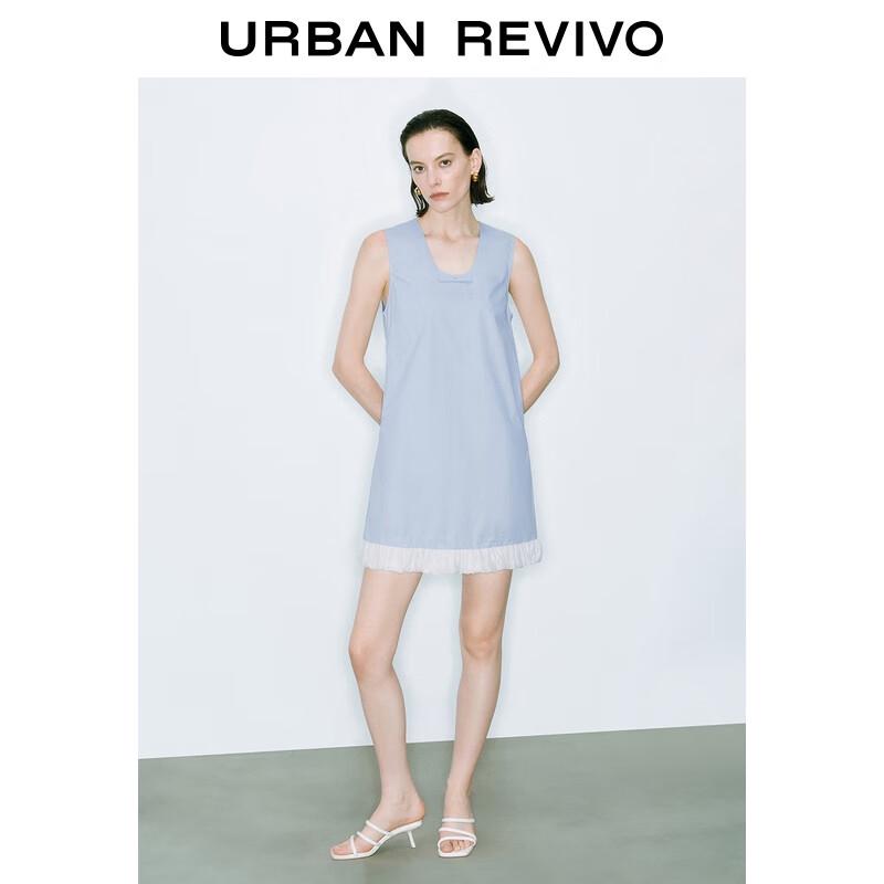 UR Aurora Bowknot Patchwork Sleeveless Dress