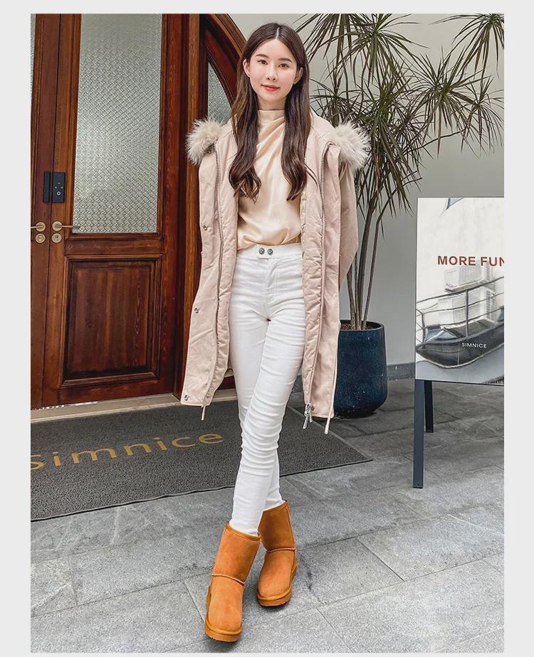 Женские зимние сапоги из коровьей кожи 2025 года — нескользящие, теплые, удобные, модные