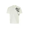 Floral Print Crew Neck Short Sleeve T-Shirt Men Tops White IV7737