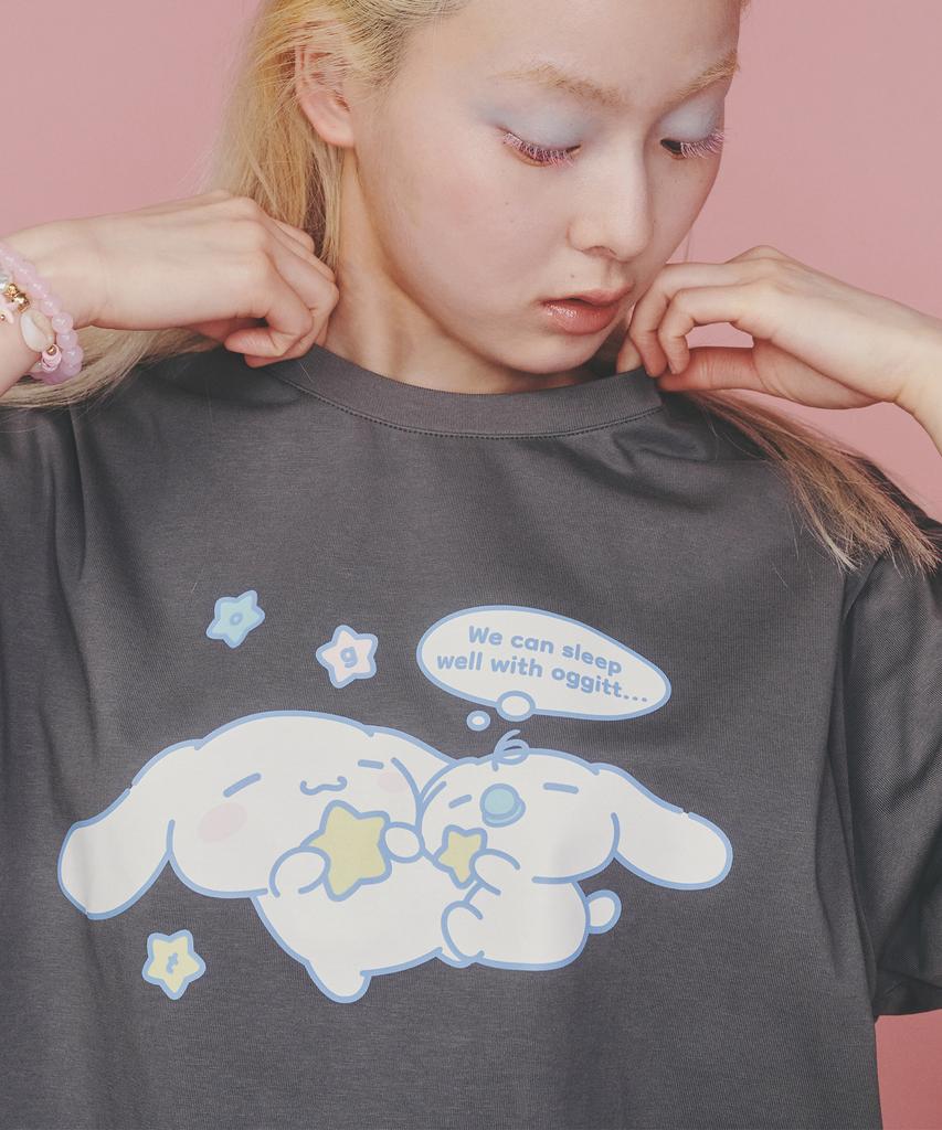 Оккитту (Университет) Футболка Cinnamoroll «Спокойной ночи» Угольный