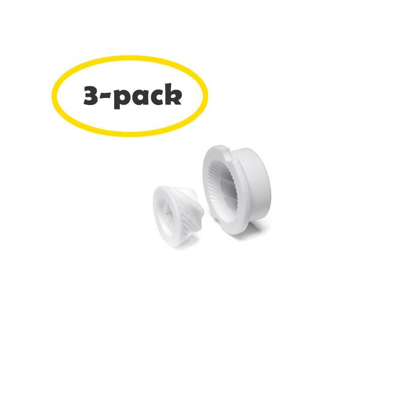 Набор из 3 керамических конических жерновов для мельниц для соли и перца