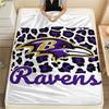 Ravens Printed Flannel Blanket, soft throw for bedroom sofa, washable, fan merchandise, great gift.