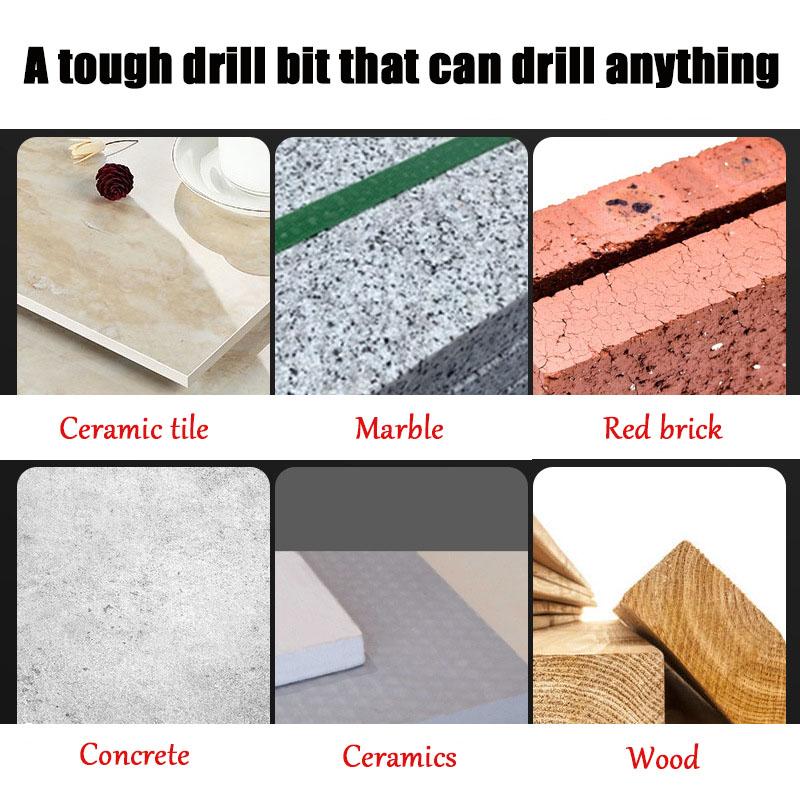 10 шт. Керамическое сверло с косой головкой, удлиненное, эксцентриковое, для специальных работ по пробивке плитки, заготовки, стекла, треугольное, шестигранное