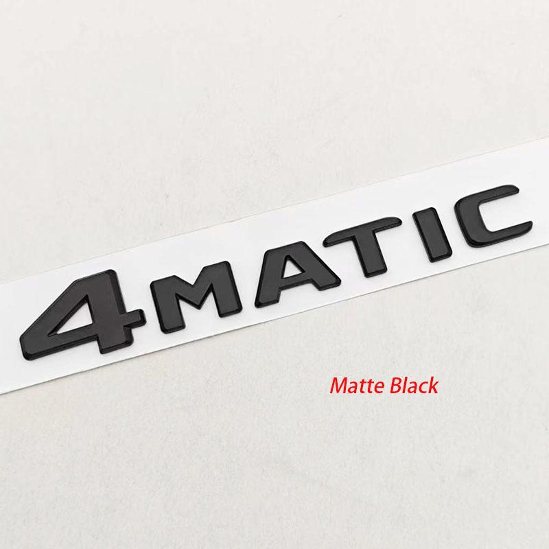 BRI4 For Mercedes Benz 4MATIC Fender Side Badge Rear Trunk Emblem Decals ABS Car Styling Logo 4 MATIC Auto Sticker Accessories