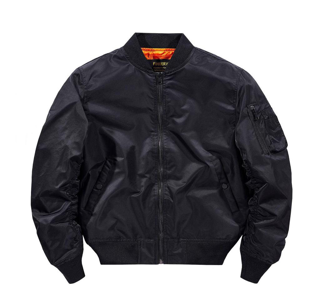 Men's Spring MA-1 Bomber Jacket: Solid Color Motorcycle Outerwear, Plus Size Baseball Collar Flight Suit