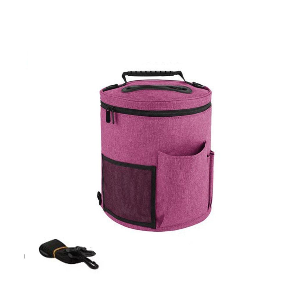 Круглая сумка для вязания крючком из пряжи своими руками, большая вместимость, органайзер для спиц, домашнее хранение