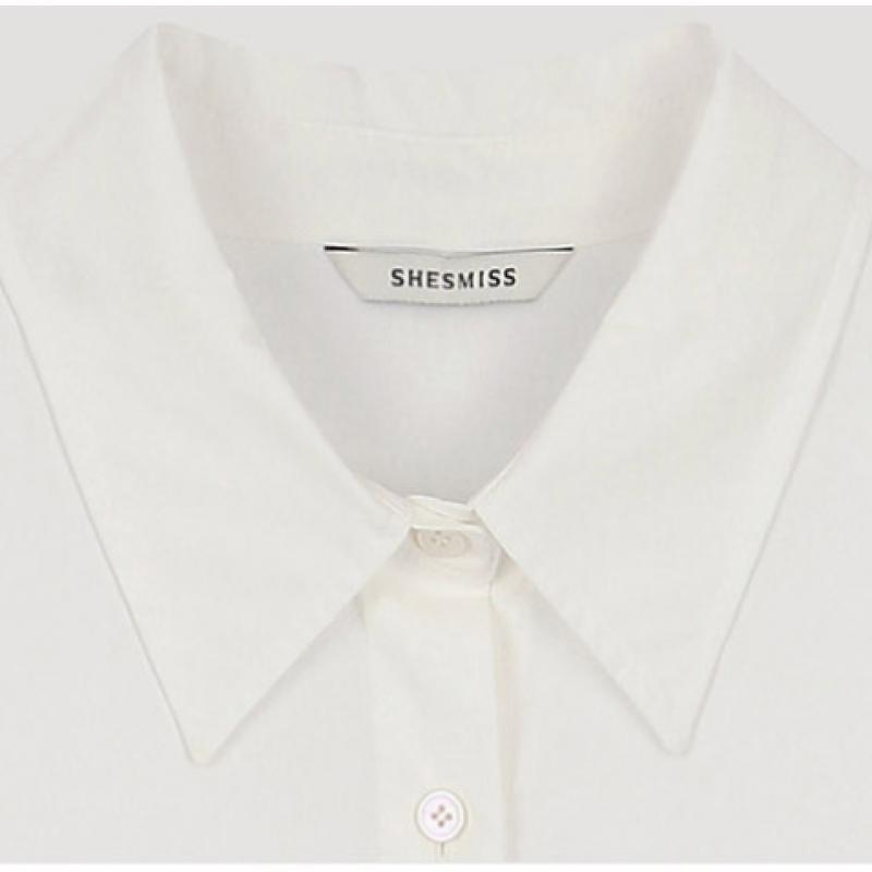  She S miSS Хлопковая однотонная рубашка Overfit SwwSto31060 Ow