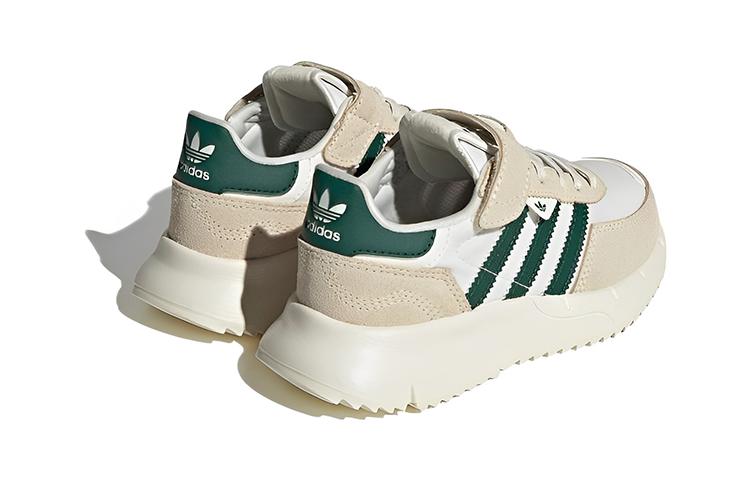 Adidas Originals Retropy F2 Slip Resistant Low top Kids Lifestyle Shoes Beige White Green Children Aged 3 7 Years Old ID0745