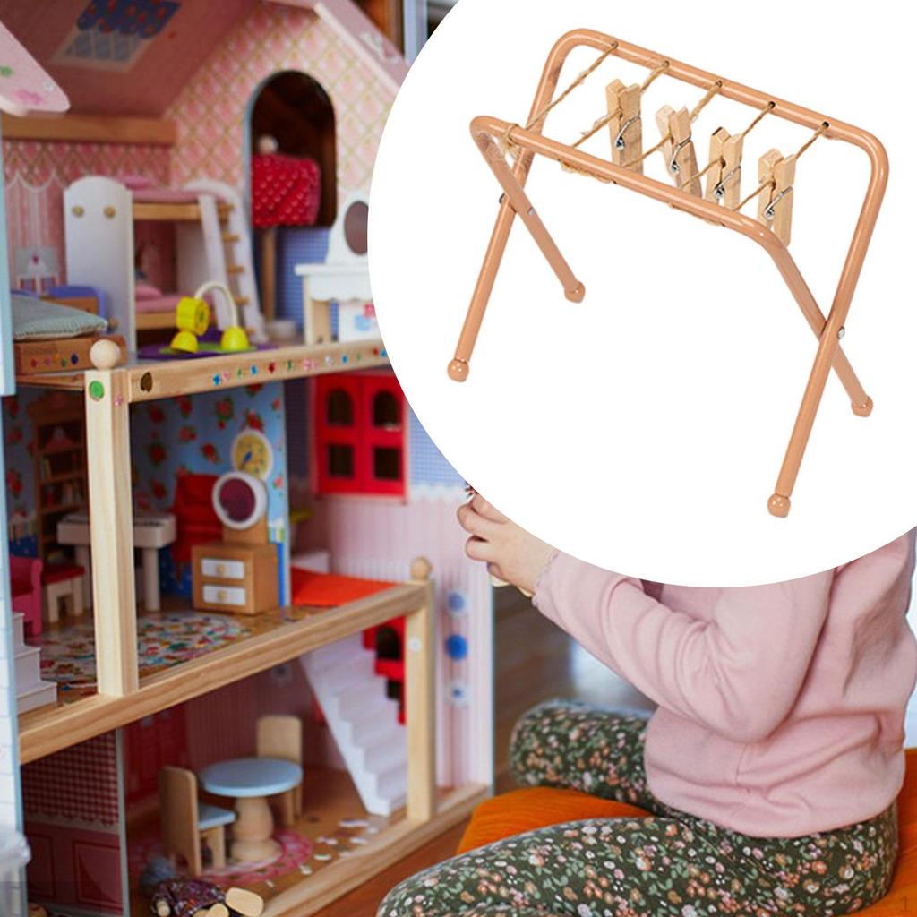 Кукольная сушилка для одежды, имитация модели одежды, мини с прищепками для деталей кукол BJD