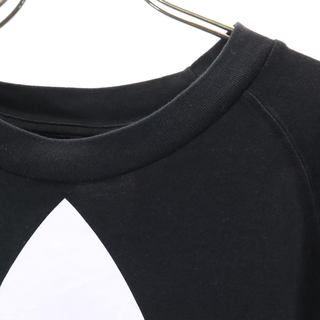 Adidas Originals Футболка с коротким рукавом с большим логотипом Трилистника S черная Мужская Б/У