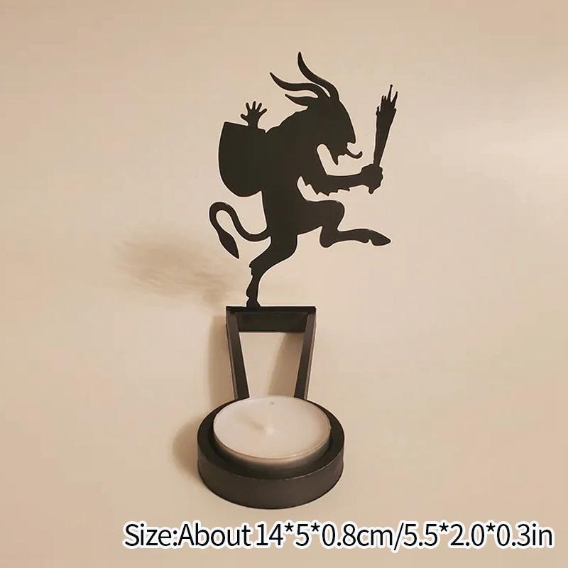 Funny Shadow Stand Metallic Candle Holder Halloween Decoration Desktop Ornaments Scary Tea Light Candle Stands Party Decor