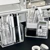 Прозрачный акриловый держатель для карандашей, чашка для карандашей, держатель для кисти с 4 отделениями, прозрачный акриловый контейнер для ручек, органайзер для канцелярских принадлежностей, карандаш
