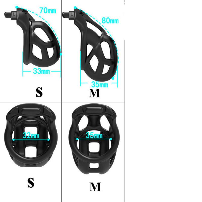 High Quality Cobra Chastity Cage Sissy Gay Chastity Device with 4 Size Penis Rings Cock Cage Male Sex Toys for Penis Exercise