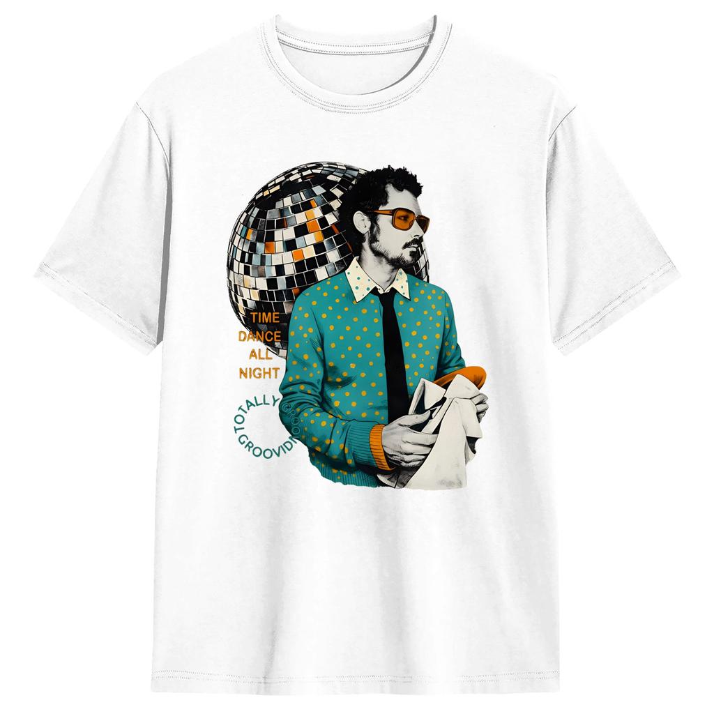 Men TShirt Vintage HS4 Album Music Harry Kiss All The Time Vintage Cotton Tee Shirt Short Sleeve T Shirt Round Neck Clothing