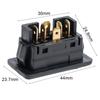 6 Pin Car Window Lift Switch Button With Green Illuminated Indicator Compatible With 12 Volt And 24 Volt DC Circuits