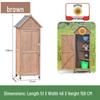Outdoor Anti-Corrosion Solid Wood Garden Storage Cabinet with Sun Protection
