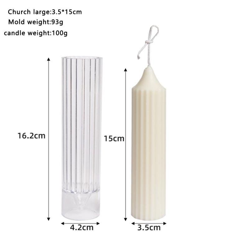 Ручная пластиковая форма для свечей, форма для изготовления ароматических свечей для всех видов круглых длинных полос
