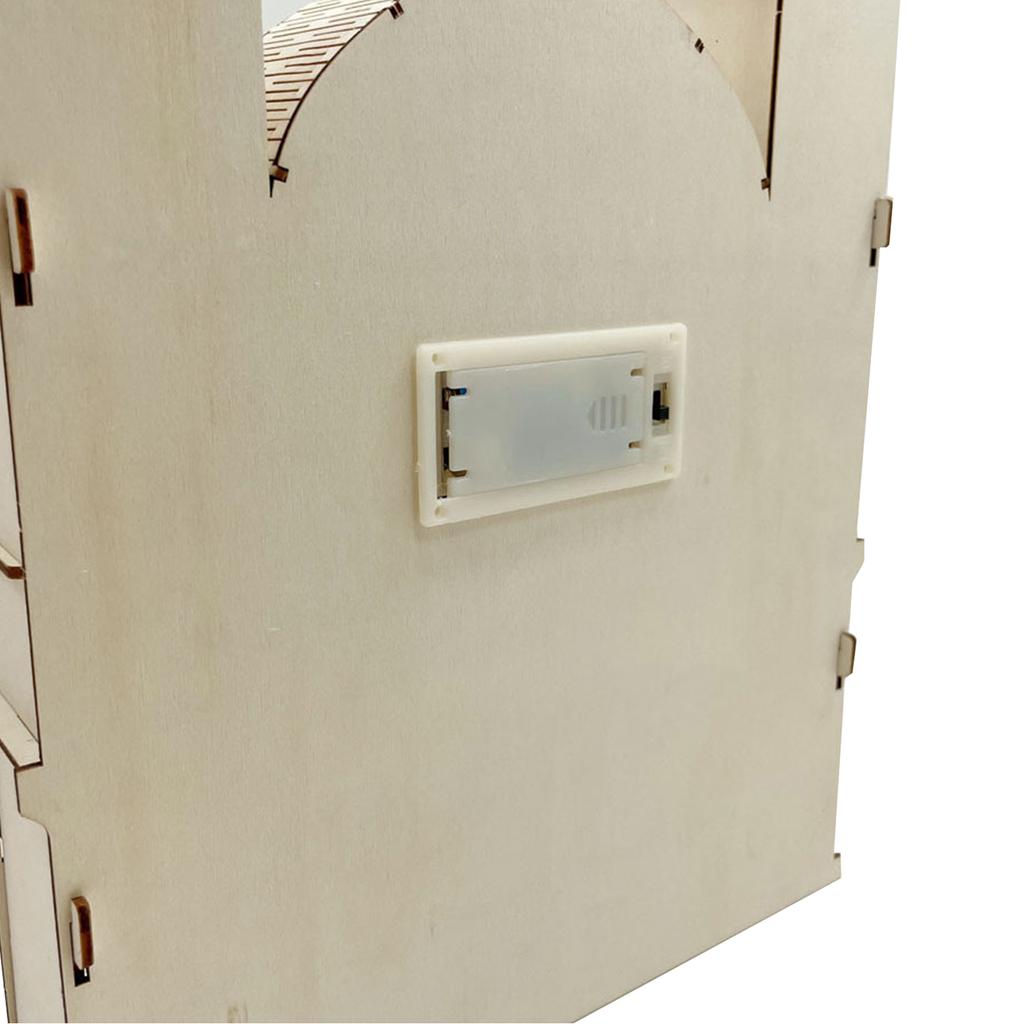 Ид Мубарак Календарь обратного отсчета Деревянный светодиодный светильник Ящик Шкафа Украшение для праздника Рамадан Новогодняя вечеринка Украшение