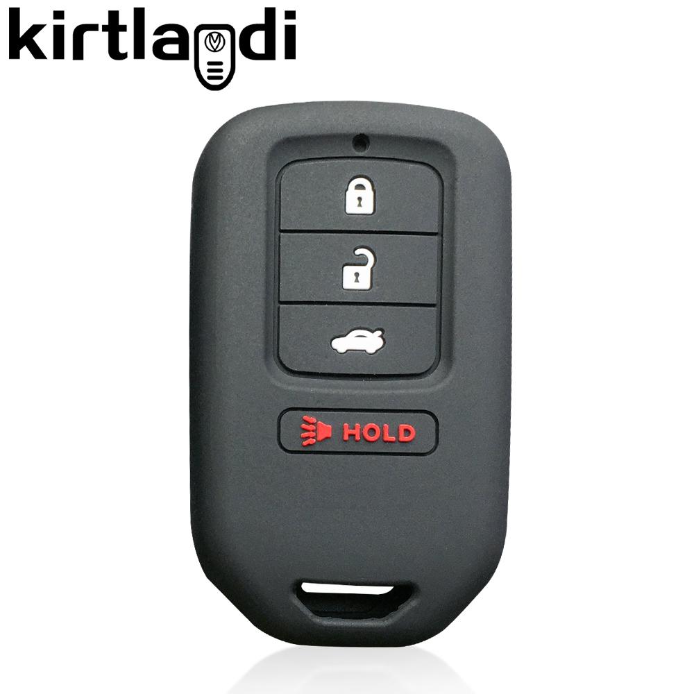 Силиконовый чехол-брелок на 4 кнопки для ключа автомобиля Honda Accord Ex Exl Civic Crv Crz Hrv Pilot Ridgeline Бесключевой держатель