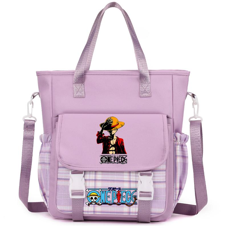 Аниме One Piece Дышащая компьютерная сумка женская сумка через плечо Милая сумка-мессенджер для подростков девочек и мальчиков школьная сумка женская повседневная моющаяся сумка