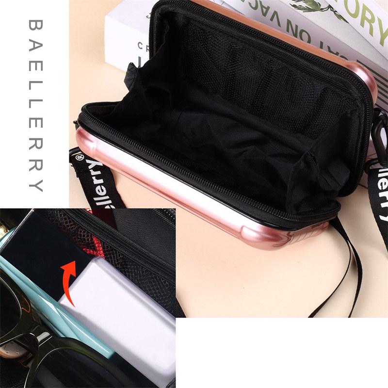 Baellerry Дорожные сумки, модный дизайн, пластиковый мини-чемодан, сумка на плечо для женщин, женская косметичка, сумки для телефона, кошелек
