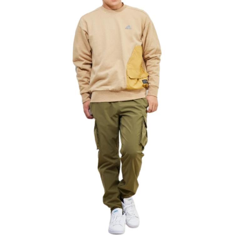 Adidas Sweatshirts Men's Khaki Crew Neck Moderate Regular HP1382