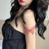 Waterproof Pink Butterfly Clavicle Tattoo Sticker, Washable for Students