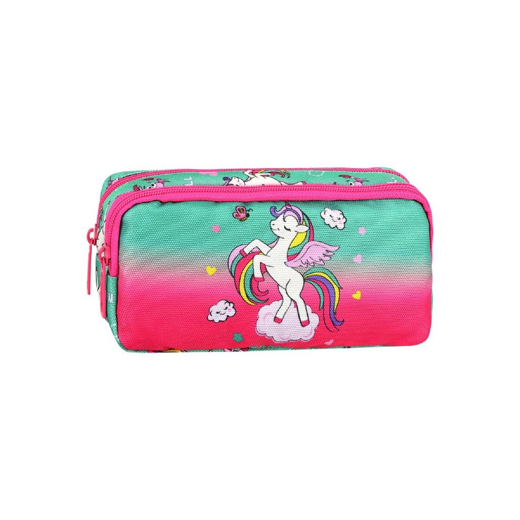 Лицензированный рюкзак для девочек начальной школы цвета фуксия с рисунком единорога, сумка для обеда и держатель для ручек