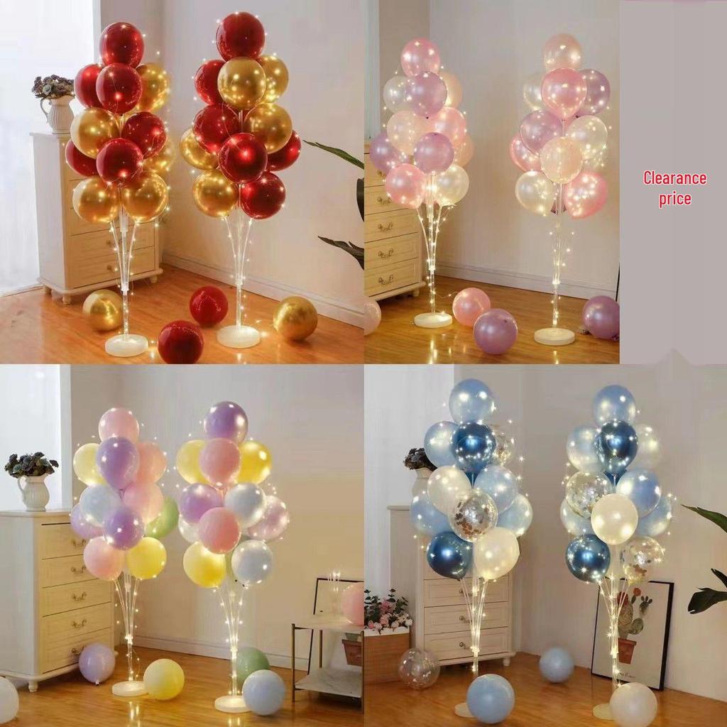 Glow-in-the-Dark Floor Balloons for Birthdays & Anniversaries, New Year’s Movable Stand