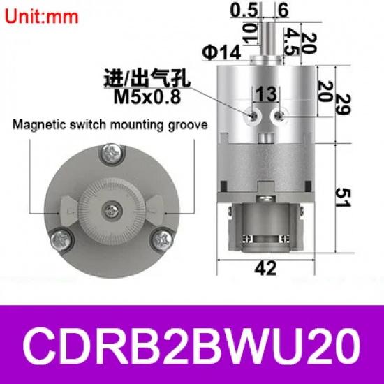 Пневматический поворотный цилиндр с лопастью типа SMC CRB2BW CDRB2BW CDRB2BWU 10 15 20 30 40-90S 180S 270S