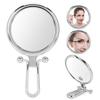 5X Magnifying Folding Adjustable Cosmetic Mirror Double Sided Makeup Mirror (Silver)
