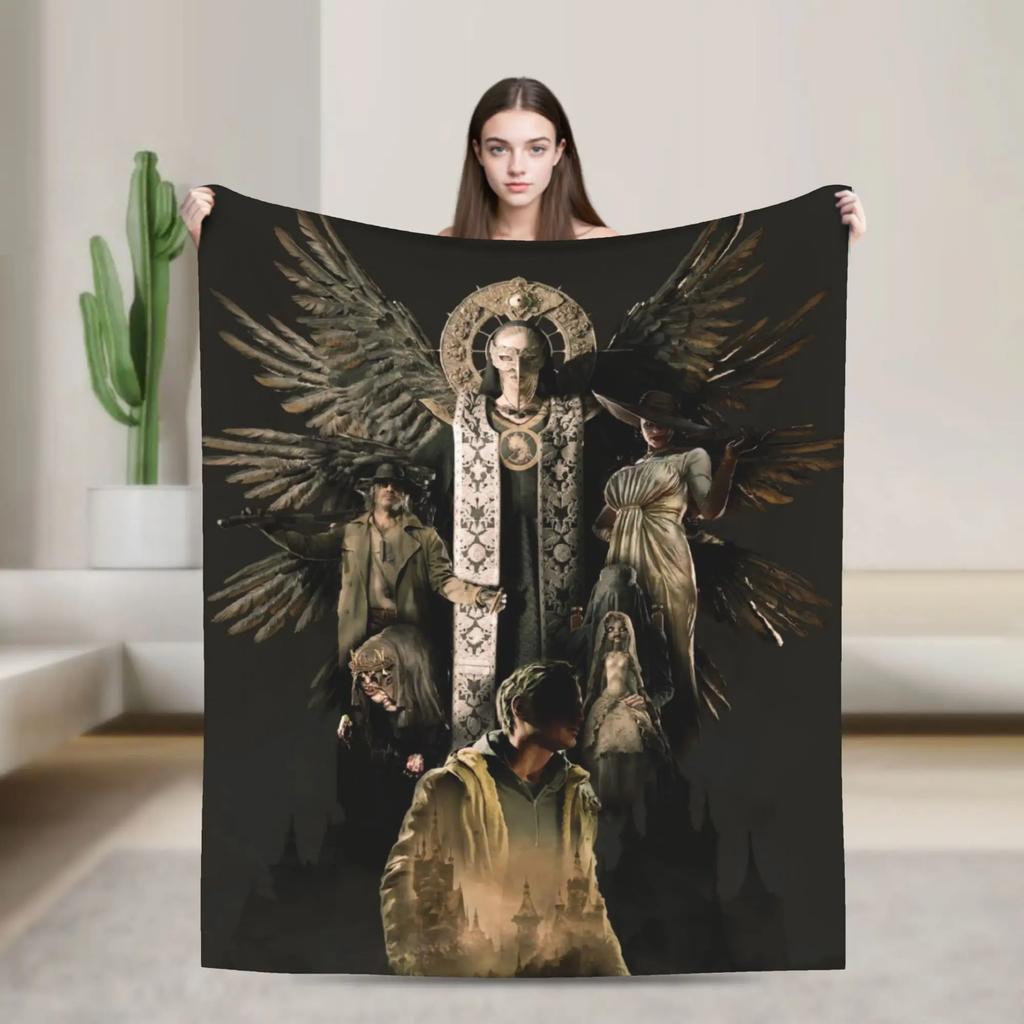Плед из флиса Resident Evil Village Теплое постельное белье Плед для зимы Домашний декор Дети Взрослые Новинка Покрывало