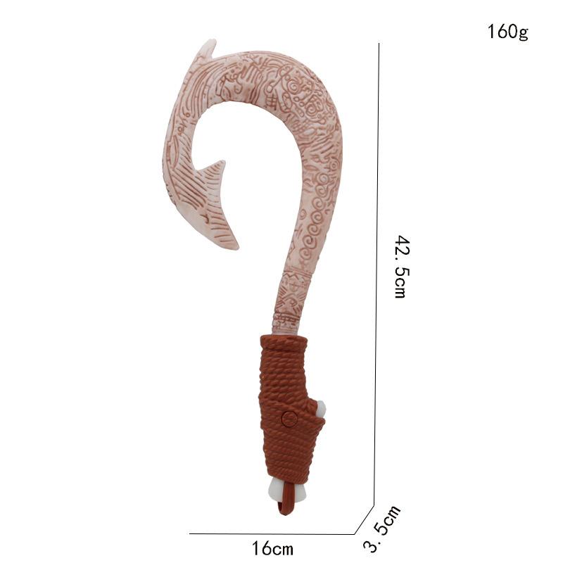 Мультфильм Аниме Моана Мауи Волшебный Рыболовный Крючок Движение Со Светом И Звуком Оружие Подарок На День Рождения Детский Реквизит Для Ролевых Игр