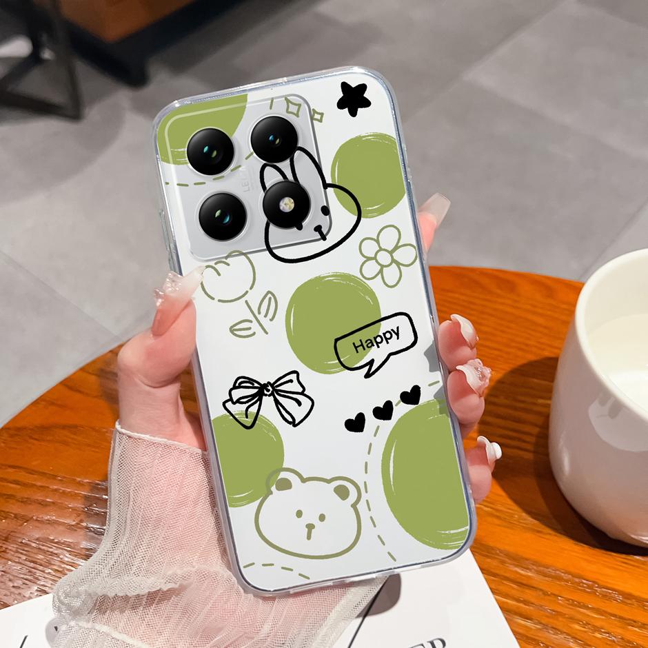 Чехол для Xiaomi 15T 15T Pro Милый Кот-Астронавт Защита от отпечатков пальцев Модный Прозрачный Корпус Для xiaomi15t 15tpro Защита