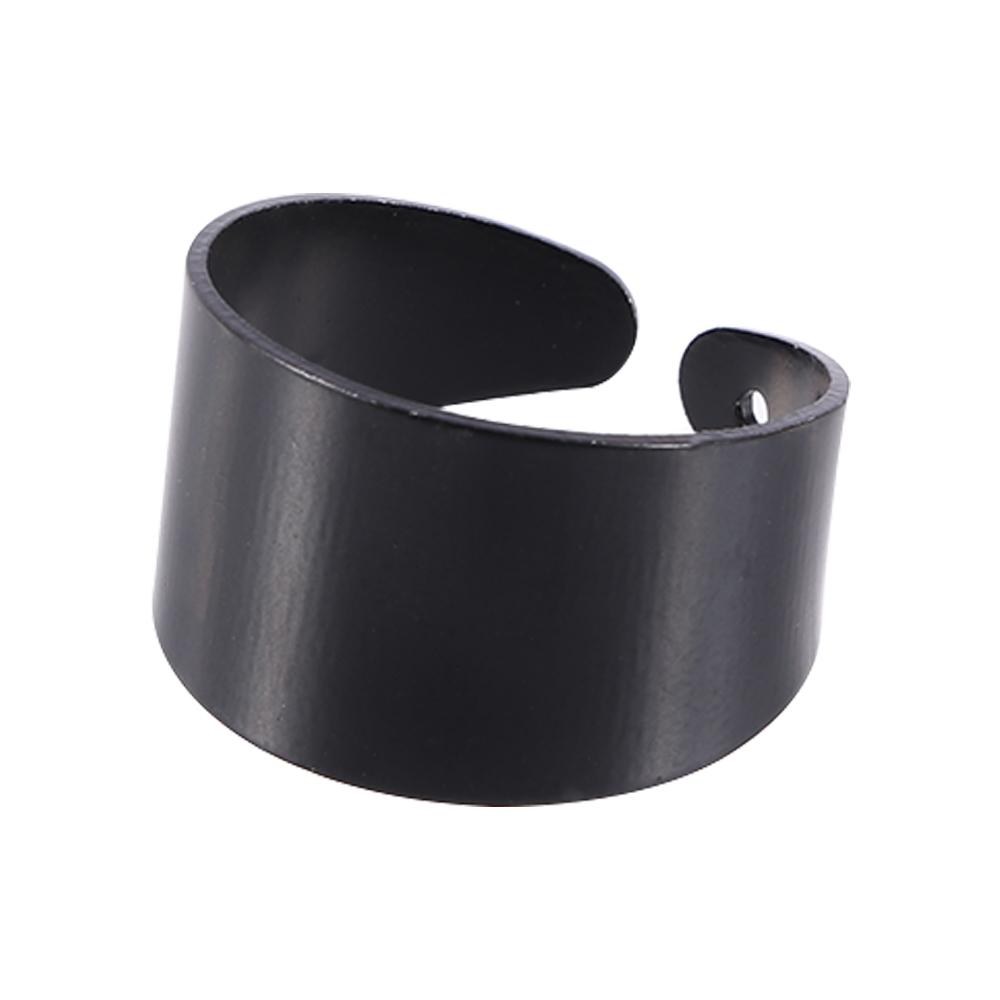 New Finger Plain Band Stack Above Knuckle Ring Black Ring Set Midi