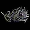 New Peacock Feather Jewelry Vintage Multi-color Rhinestone Brooch Pins Suitable Household Jewelry Ornaments Clips Supplies