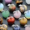 20mm Natural Stone Mini Apple Healing Crystals Reiki Real Amethyst Obsidian Rose Quartz Crafts DIY Jewelry Christmas Decoration
