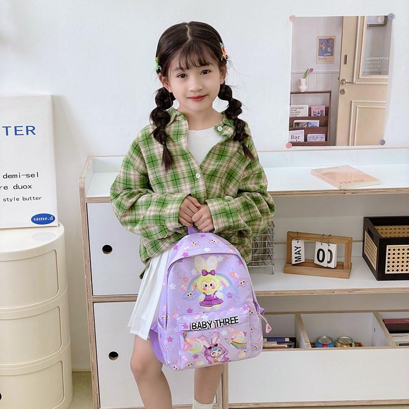 Large Capacity Primary School Schoolbag Cartoon Cute Foreign Style Printing Boys And Girls Backpack Children'S Backpack