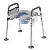 VEVOR Bedside Commode Chair, 227 kg Capacity, 4-in-1 Portable Toilet and Raised Toilet Seat with Padded Seat & Armrest, Detachable 5L Bucket