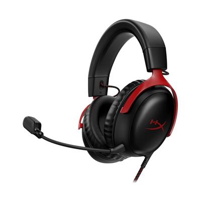 HYPERX Игровая гарнитура Cloud III DTS Headphone:X Spatial Audio с 53-мм динамиками Cloud II Comfort Black-Red для ПК, PS5, PS4, Xbox Series, Nintendo Switch,