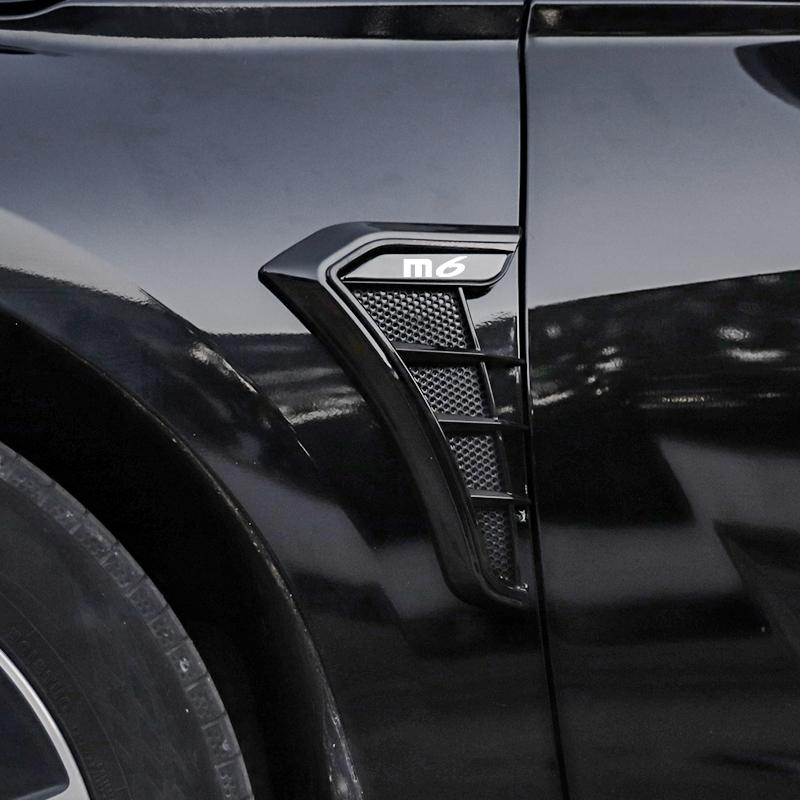 Black Car Fender Side Vents Air Flow Intake Hole Grille Sticker Cover for Mazda m6 2 3 5 6 7 323 626 RX7 RX8 MX3 MX5 Axela Aten RHG2