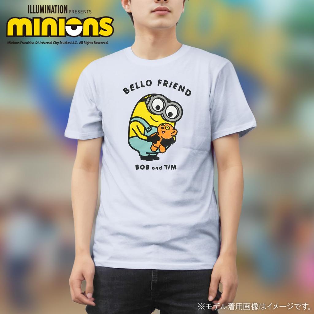 Fineplus Minions BELLO FRIEND Футболка с принтом Боба и Тима