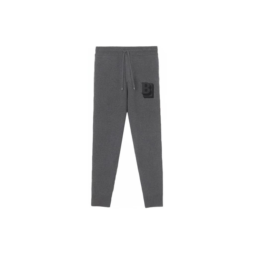 Burberry Knitted Sweatpants Men's Dark Charcoal Gray 80507681