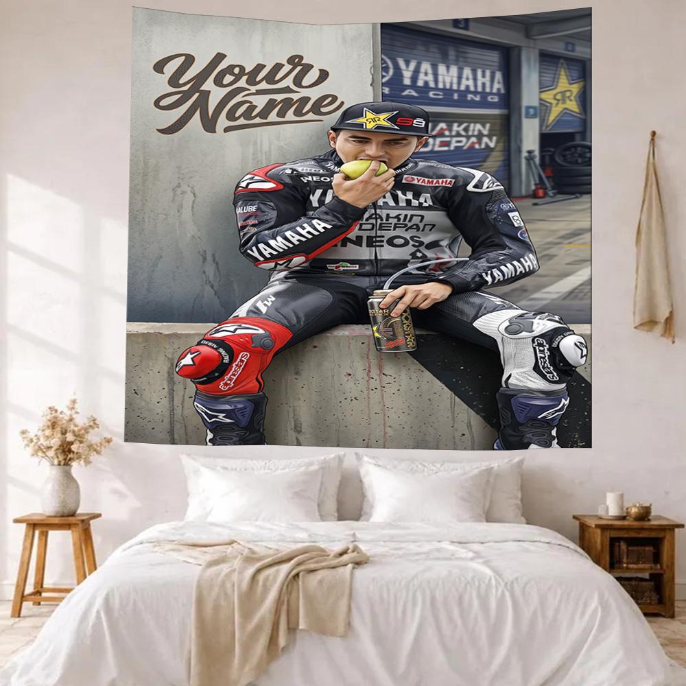 Jorge Lorenzo Custom Your Name Wall Decor Tapestry Art For Pet Memorial Birthdaywedding Party Backdrop Family Gift