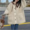 Large Size Plush Coat for Women In Autumn and Winter with Velvet and Thickened Design, Hooded, Loose and Versatile, New Korean Style Casual