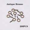 100-200pcs/lot Small Tiny Eye Pins Eyepins Hooks Eyelets Screw Threaded Clasps Hooks Supplies For Jewelry Findings Wholesale