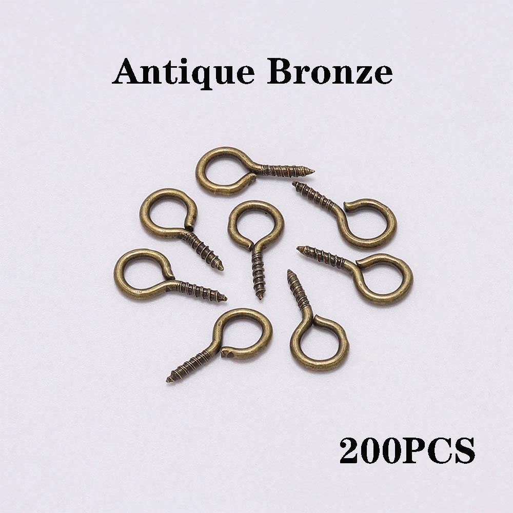 100-200pcs/lot Small Tiny Eye Pins Eyepins Hooks Eyelets Screw Threaded Clasps Hooks Supplies For Jewelry Findings Wholesale