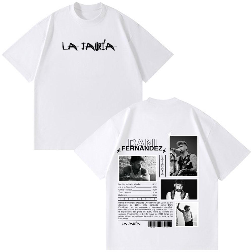 Hot Sale 2026 Rapper Dani Fernandez Album Tour Print Tees Men Women Hiphop Tshirts Shortsleeved Loose Casual Cotton Tshirts