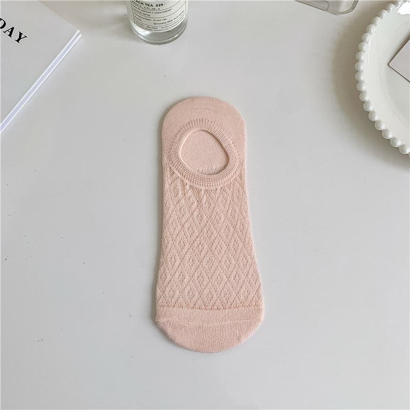 1/5pairs Women's Summer Shallow Invisible Boat Socks Sweat-absorbent Breathable Low-top Socks